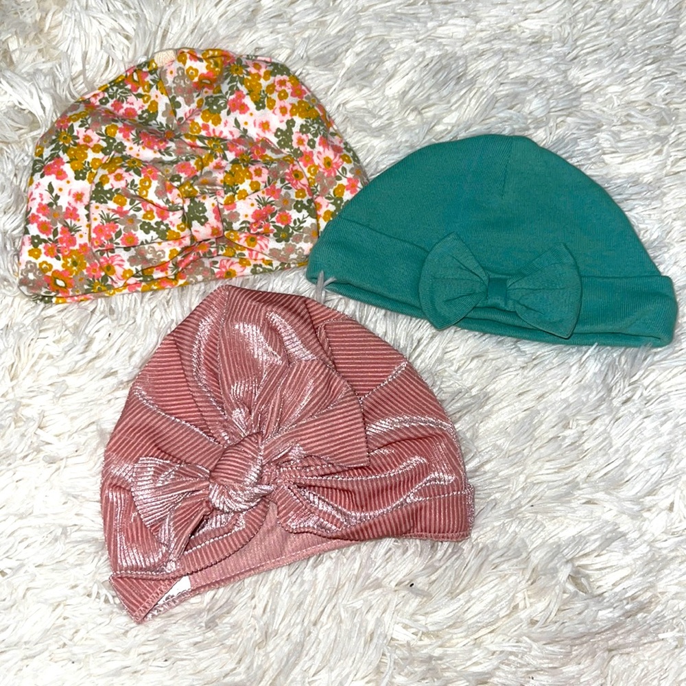 Baby girl's mismatch bow hats